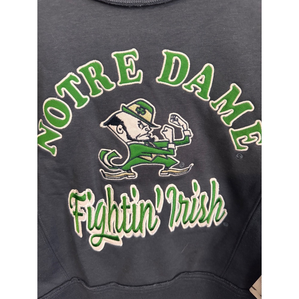 The Yard Notre Dame Fighting Irish Cropped Sweatshirt Women's Small NWT - Picture 2 of 7